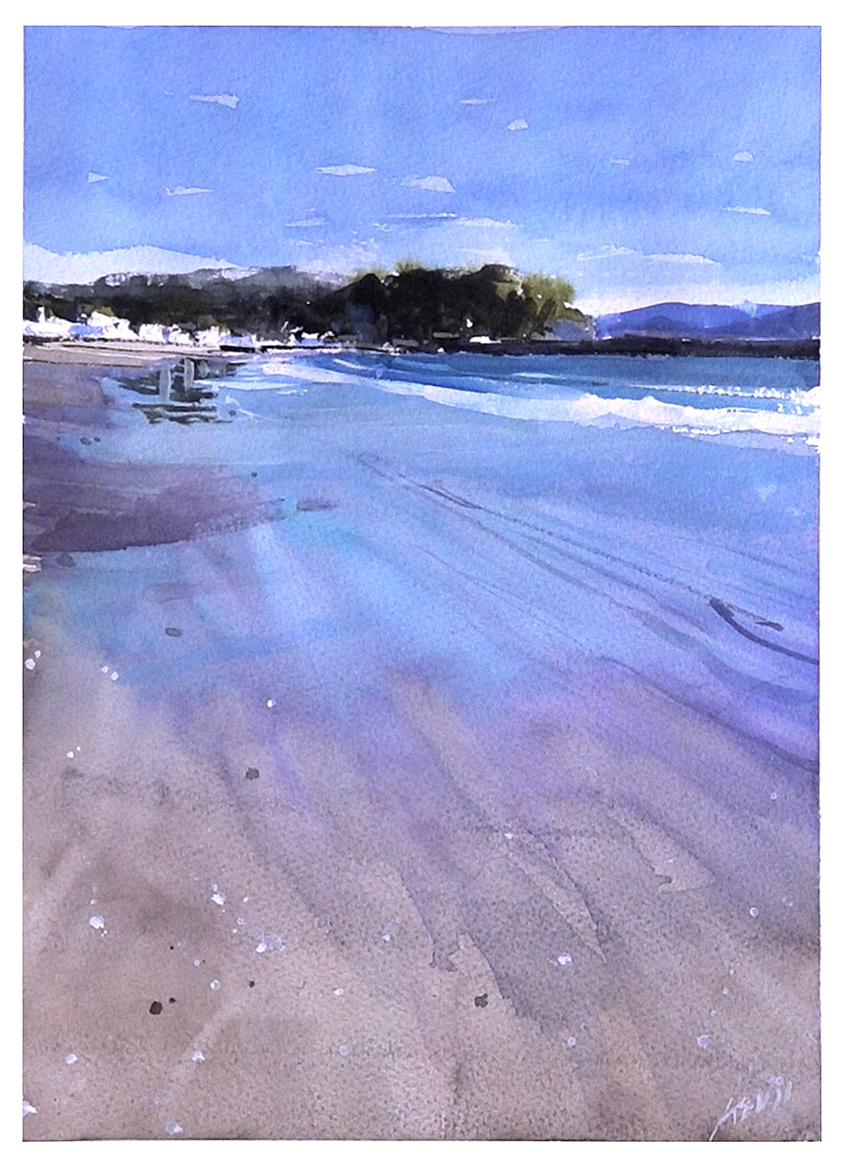 絵（原画）#4 5月の海＜F4原画＞ | COLOR FACTORY 絵のショップ