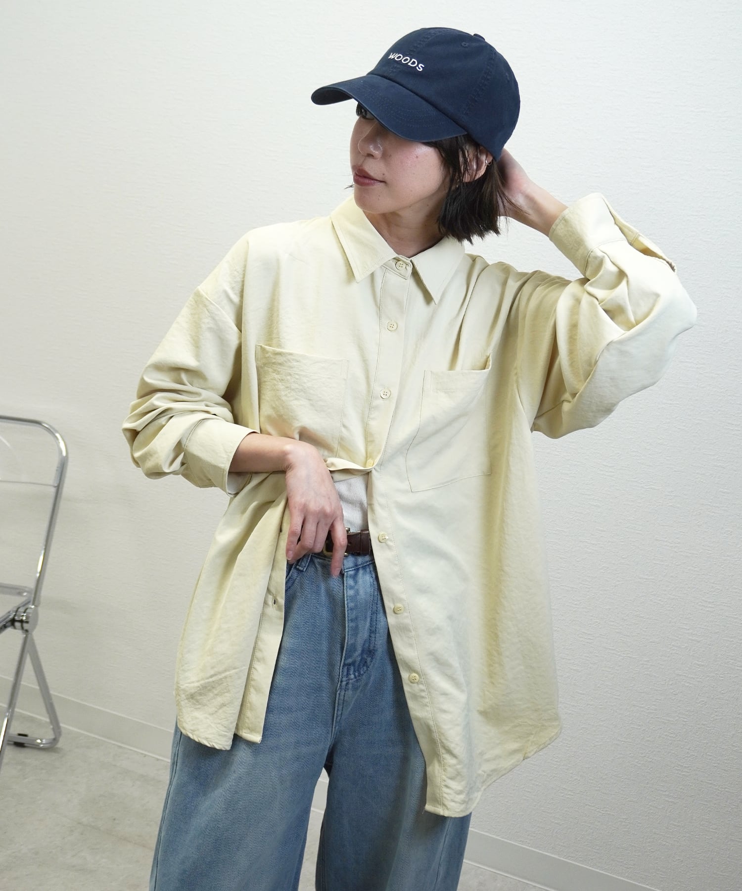 合繊ツイルオーバーサイズシャツ 5153203(0226)