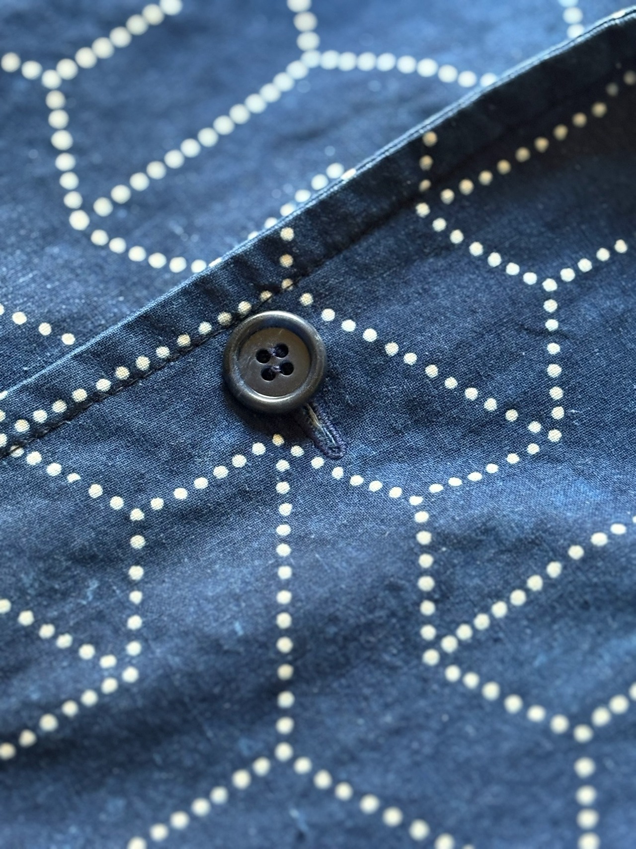 ”Sashiko" Patterned Dolman Sleeve Jacket