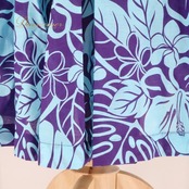 フラダンス 衣装 パウスカート セキノレーシングスポーツ ブルー系 日本製 パープル系 ツートーン プルメリア柄 ハイビスカス柄 シングル シンプル かわいい 華やか 鮮やか 明るい 水色 ハワイアン アロハ ハワイアンプリント フラ ダンス レッスン 練習