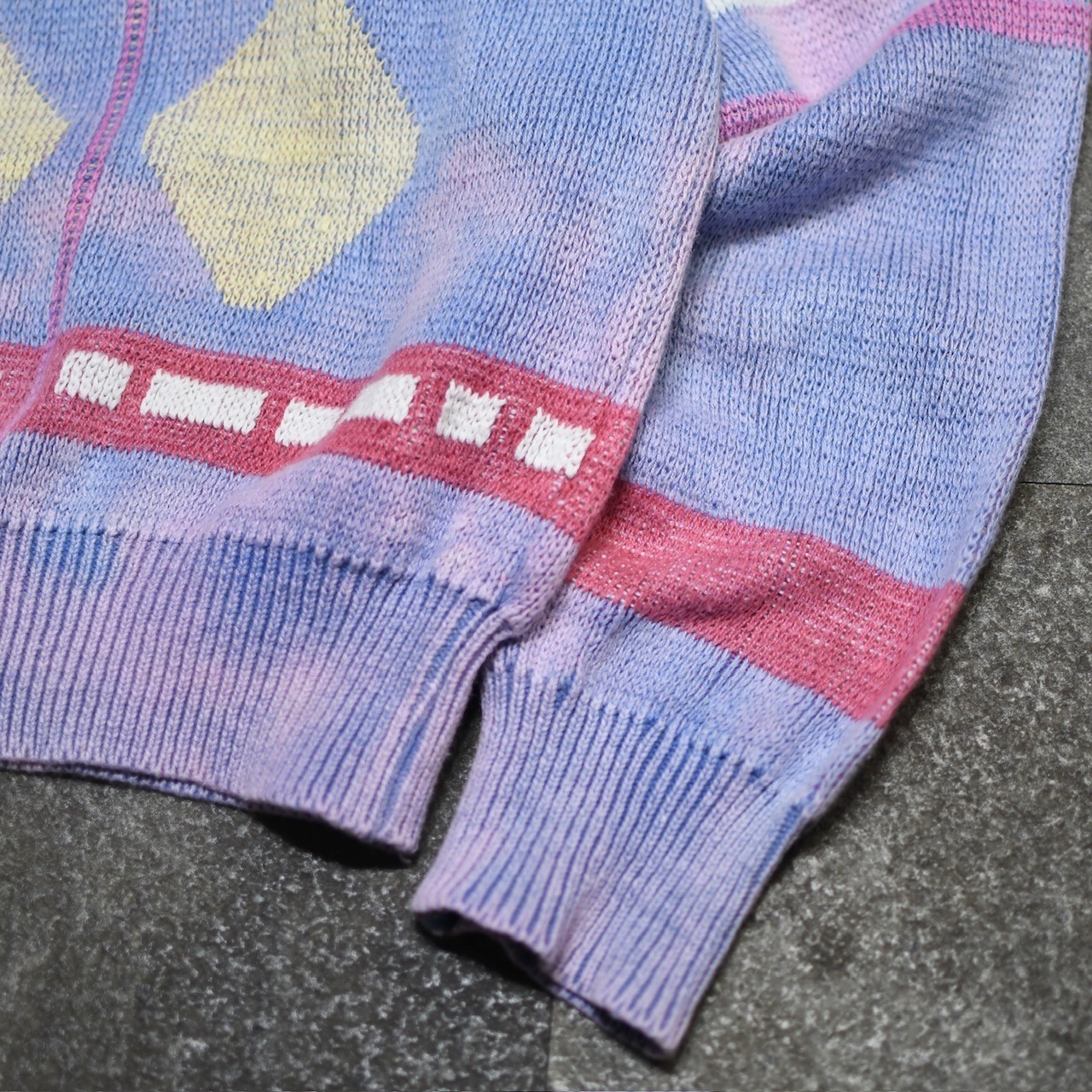 bleached design ramie cotton knit