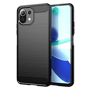 【数量限り】FOR Xiaomi Mi 11 Lite 5G 用のケース TPU 耐衝撃カバー 衝撃吸収 薄型 すり傷防止 指紋防止 ワイヤレス充電対応 FOR Xiaomi Mi 11 Lite 5G 用の携帯電話用全面保護ケース Eustak (ブラック)