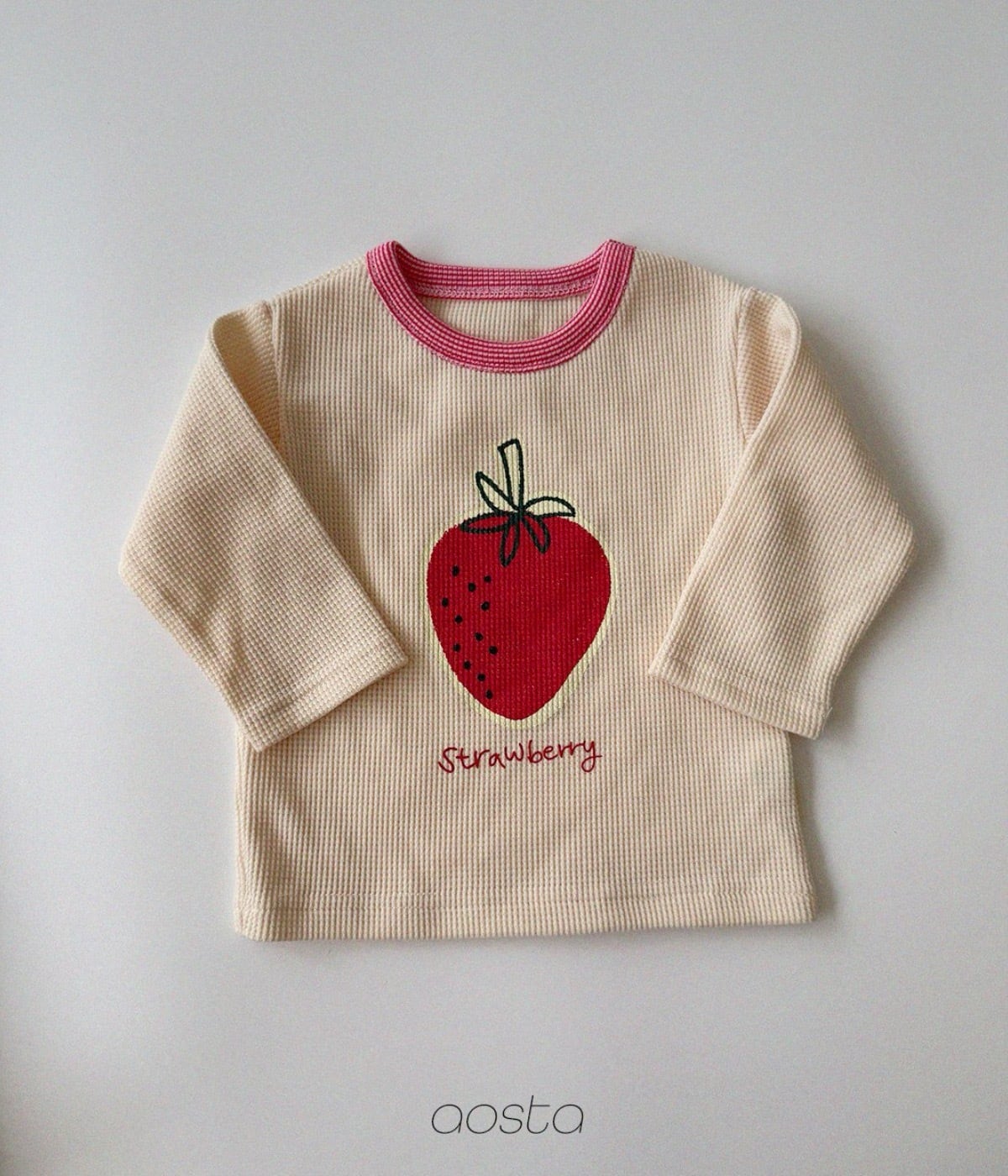 送料無料【予約】/ いちごTシャツ / aosta
