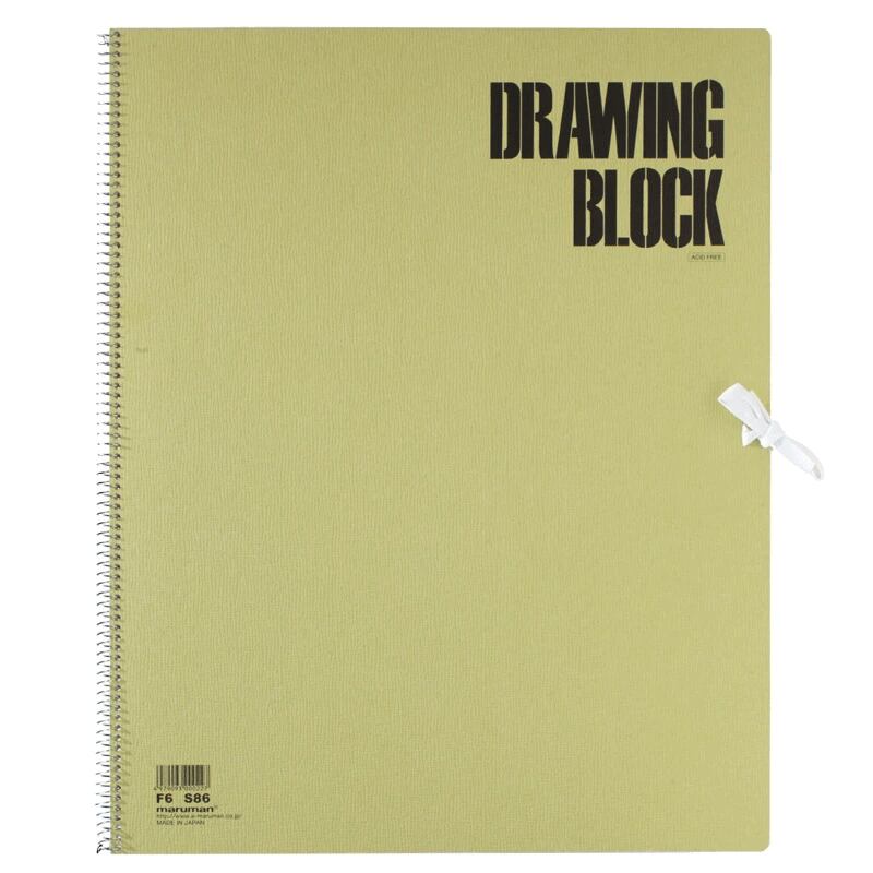 スケッチブック オリーブシリーズ F6 画用紙厚 156.5g/㎡ 20枚 S86 マルマン