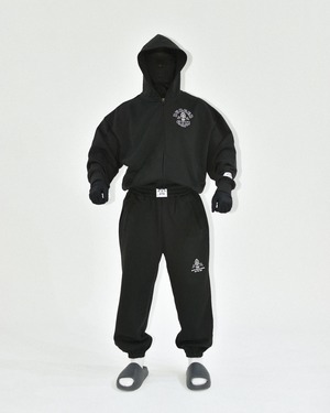 バーガージムジップパーカー ブラック