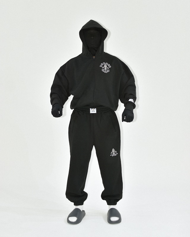 バーガージムジップパーカー ブラック