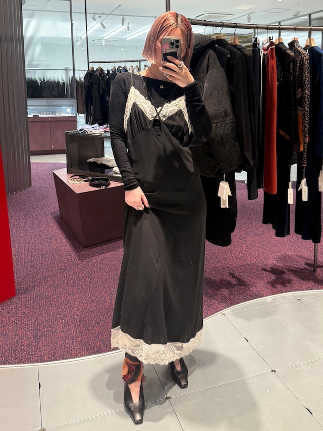 【25AW】FETICO フェティコ / CREPE SLIP DRESS