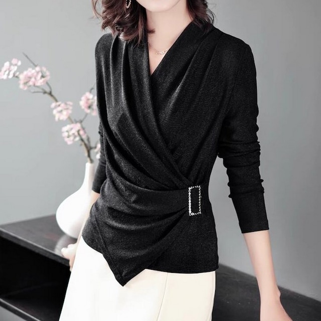 V ネック モダンデザイン ダンス トップス ds0292