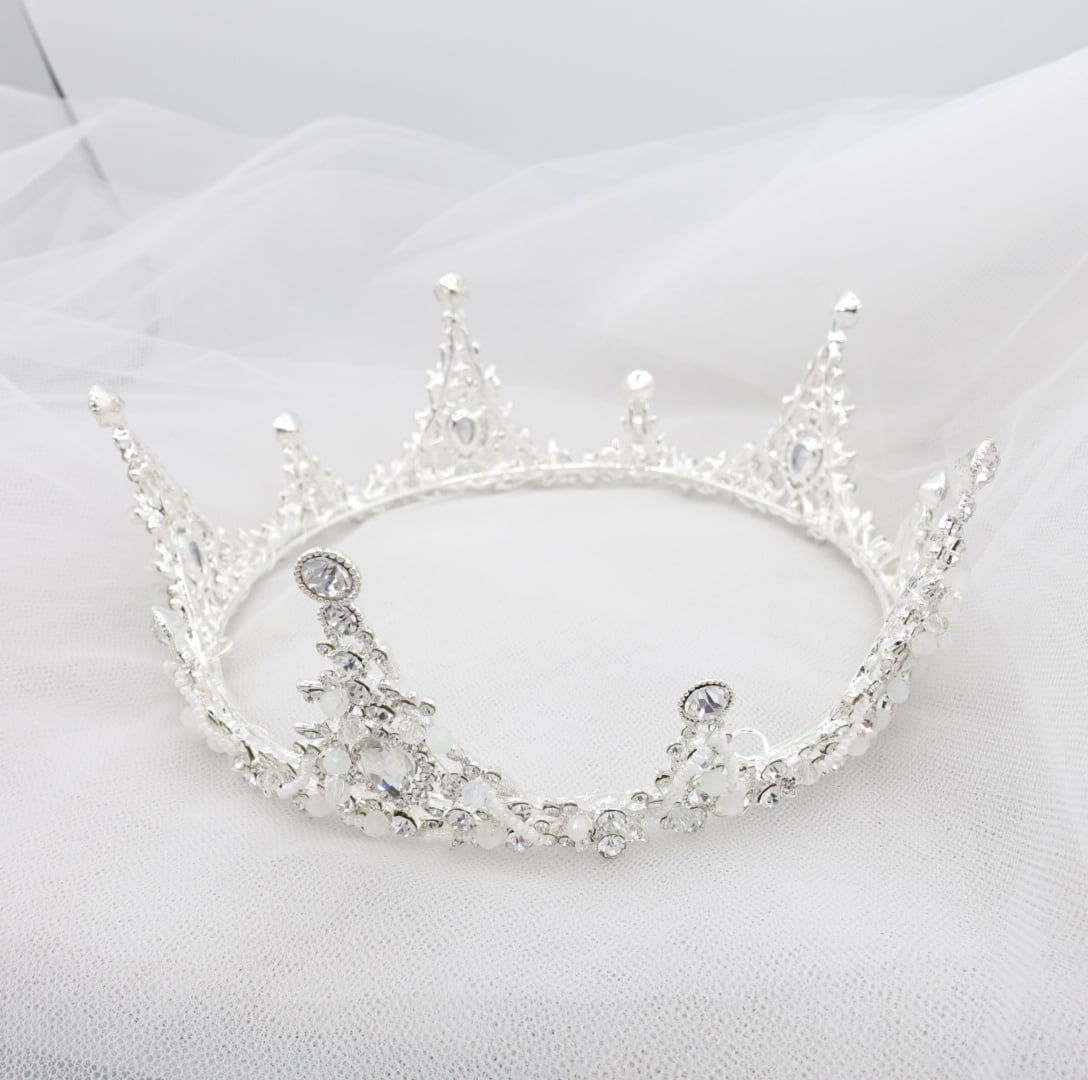 H-134 ウェディング アクセサリー【クリスタル プリンセス クラウン