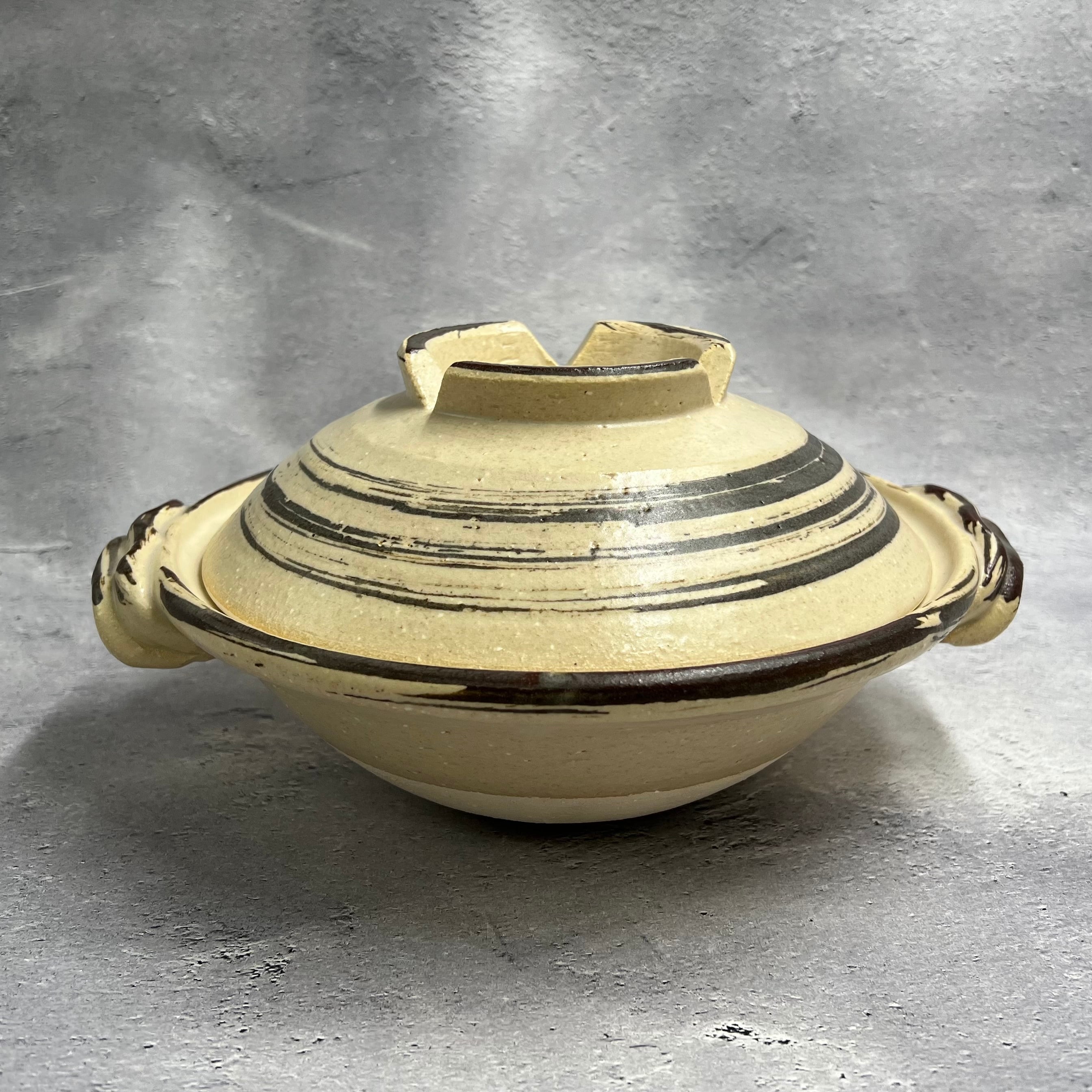 陶あん 土鍋 刷毛目（無地） 8号 京焼 清水焼 e | 京焼 陶あん