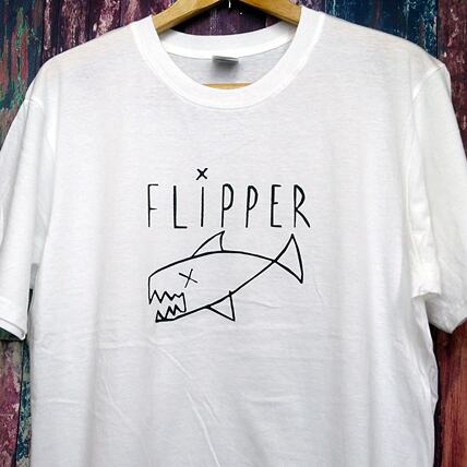 Cobain Flipper　カートコバーン自作着用　半袖白色　Tシャツ　選べる6サイズ S,M,L,XL,XXL,XXXL 送料無料