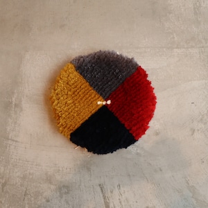 【受注制作】ノッティング椅子敷(小丸)