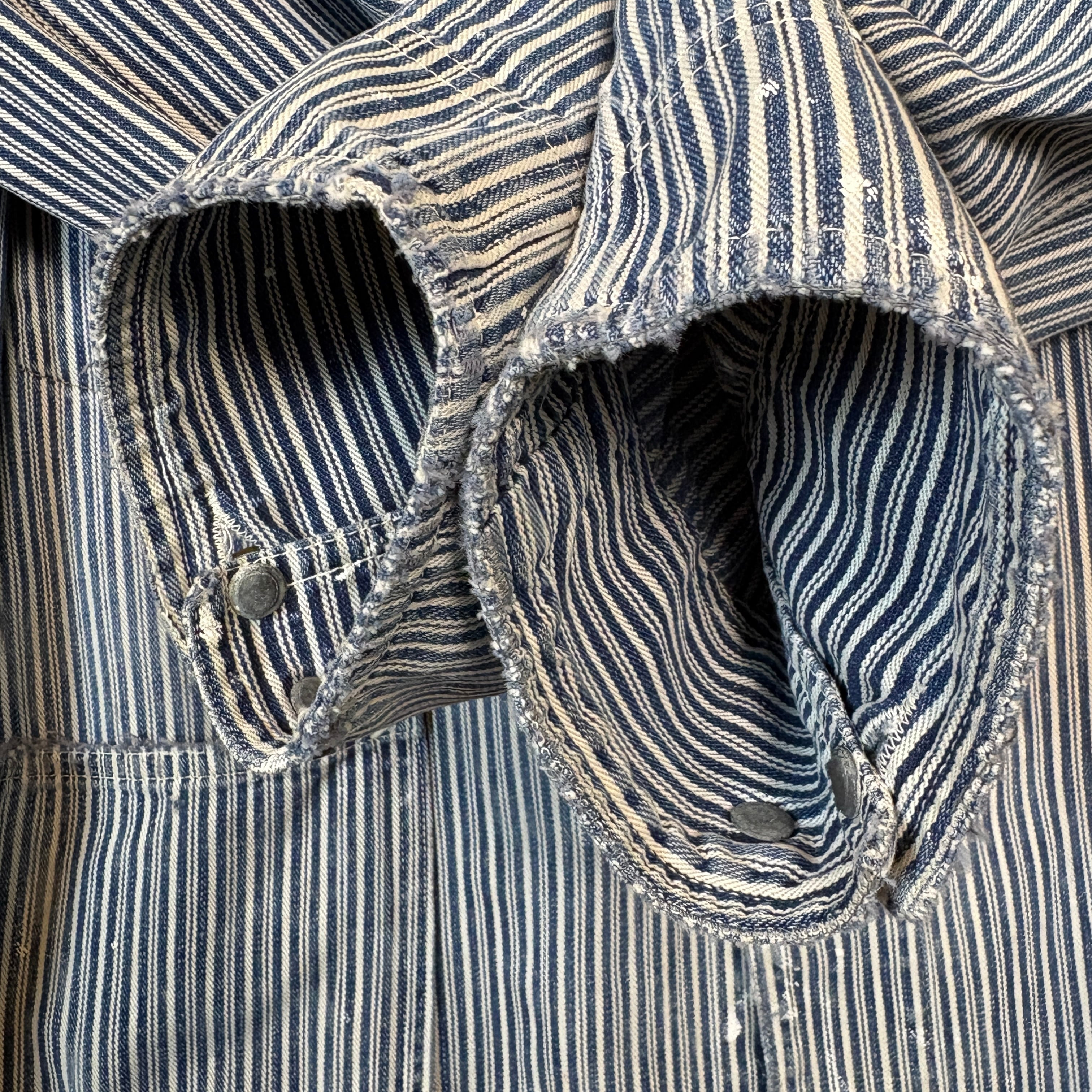 30s Anthony's BUCKHIDE チンストラップ ヒッコリー カバーオール