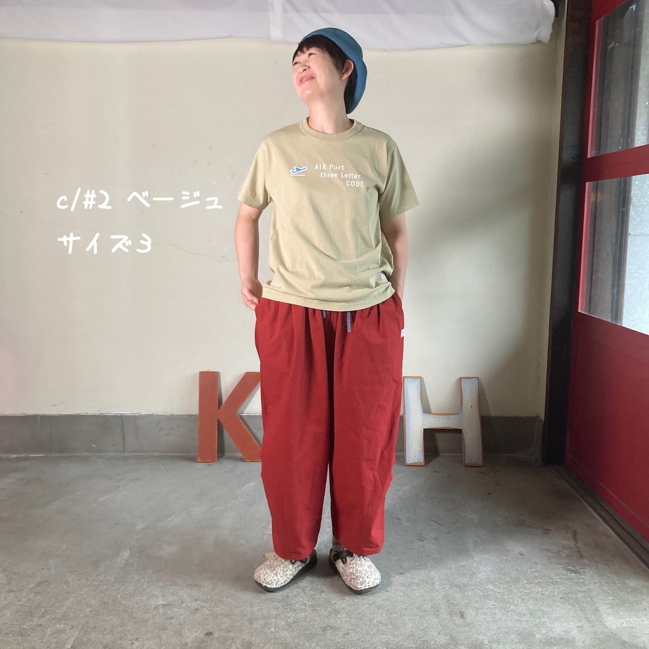 半袖UNI Tシャツ BASIC FIT【Around the World】B柄エアポート3レター
