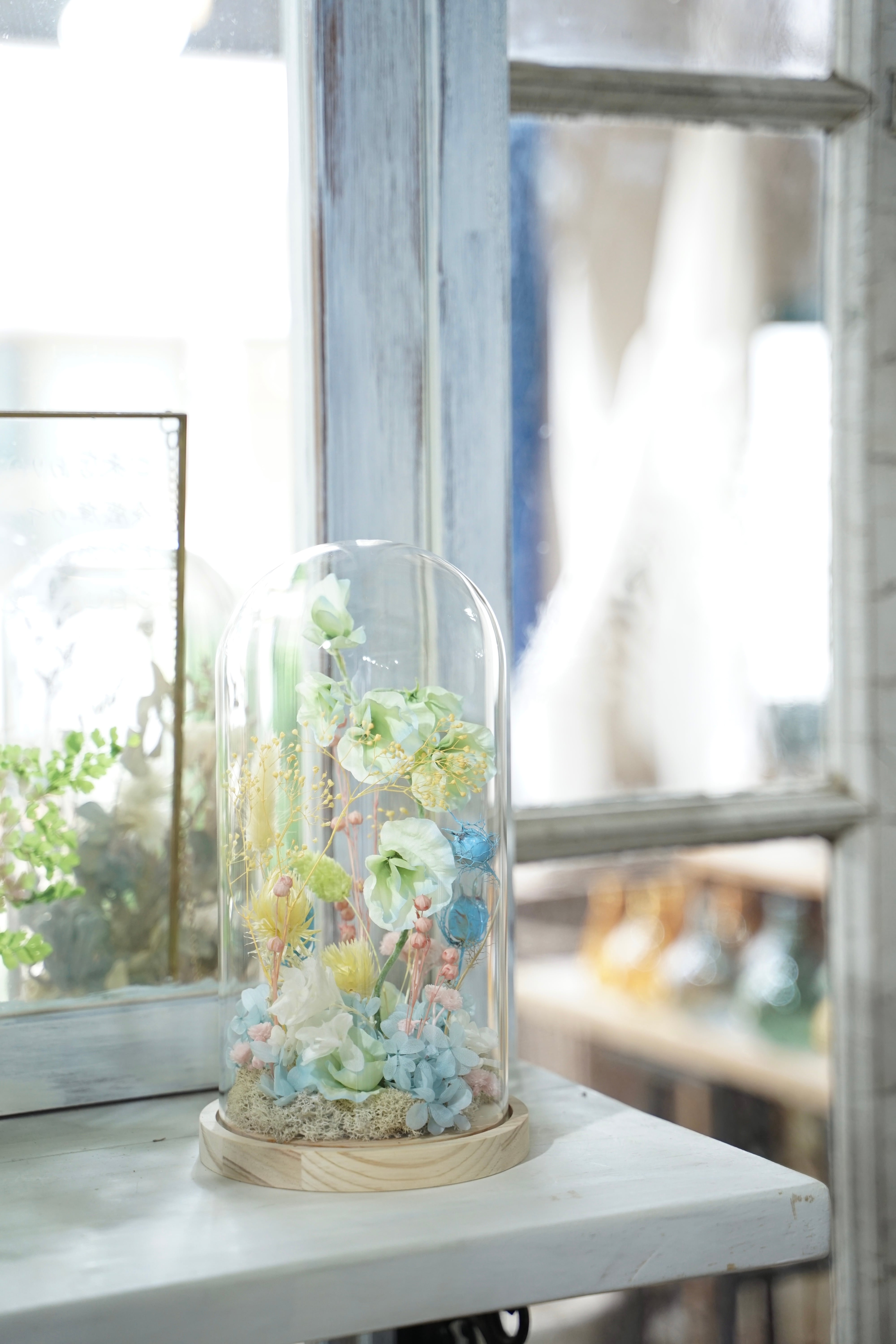 glass dome flower L/ガラスドームフラワー インテリア ギフト ドライ