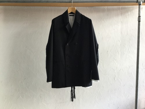 buknt"N-B NOTCHED LAPEL JACKET BLACK"