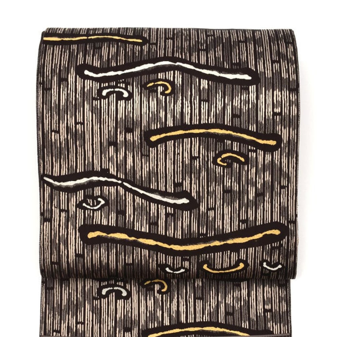 袋帯]西陣織 老舗 となみ織物 謹製 蛍光織 両面柄 正絹 日本製(商品