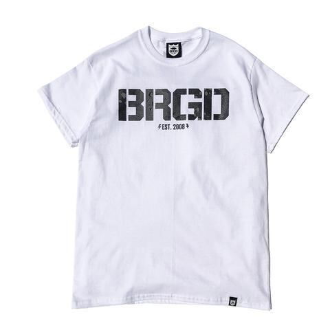 LAKE CAMO BRGD LOGO TEE / WHITE-LAKE CAMO D・BLACK