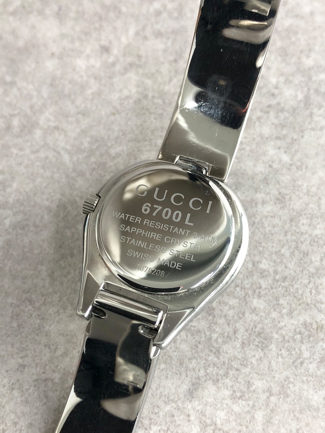 GUCCI グッチ 腕時計 シルバー ステンレススチール クウォーツ バングルウォッチ 6700L vintage ヴィンテージ オールド btrc45