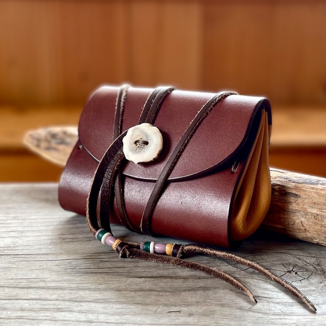 ヴァイキング ウォレット 刻印サービス付［ブラウン×キャメル］Viking Wallet［Brown×Camel］／ 本革 アコーディオン財布 ヴァイキング 北欧 Viking Leather