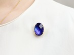 【マグネット ブローチ】深海に光が差し込む ブルー 青・宝石ビジュー