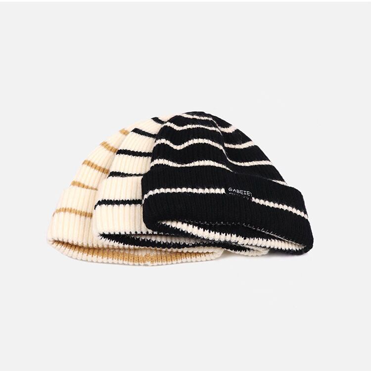 ★PINSTRIPED WOOL KNIT HAT　　　25190