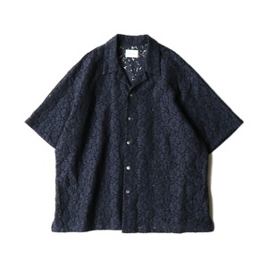 【LAST1】Aloha shirt - Flower lace / Navy