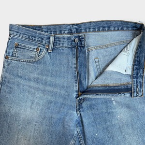 【LEVI'S】550 ジーンズ デニム ジーパン ワイドテーパード ジッパーフライ W36 L34 リーバイス ルーズ ダボパン リペア ダメージ クラッシュ ジーンズ エジプト製 US古着