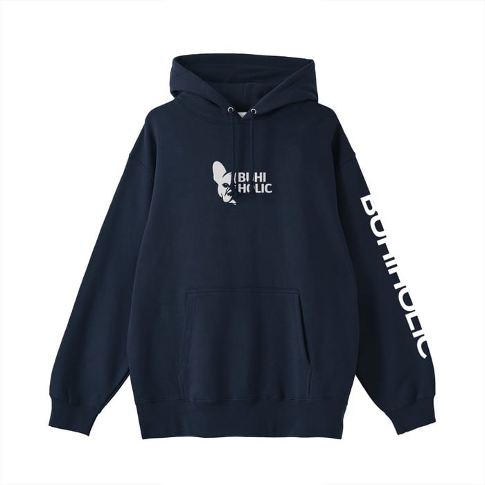 BUHIHOLICエンボリーフーディ(Navy)