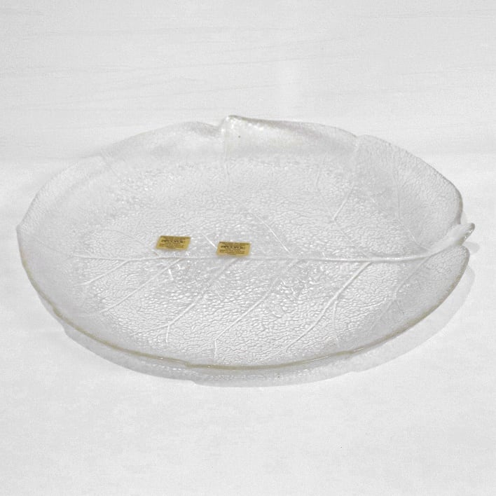 arcoroc アルコロック フランス製/リーフデザイン ガラスプレート/12枚 arcoroc アルコロック フランス製/リーフデザイン ガラス