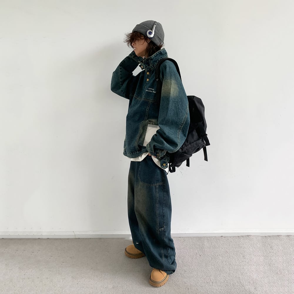 vegetable様 ⭐︎cafuné デニムジャケット ブルー オーバーサイズ 11052377_top.jpg
