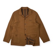 美品 PAPAS パパス ウール ジャケット サイズ 50 L/裏ネイティブストライプ/キャメルブラウン/日本製