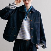 【2color】コットン100%の、ストライプロングスリーブTシャツ P0066