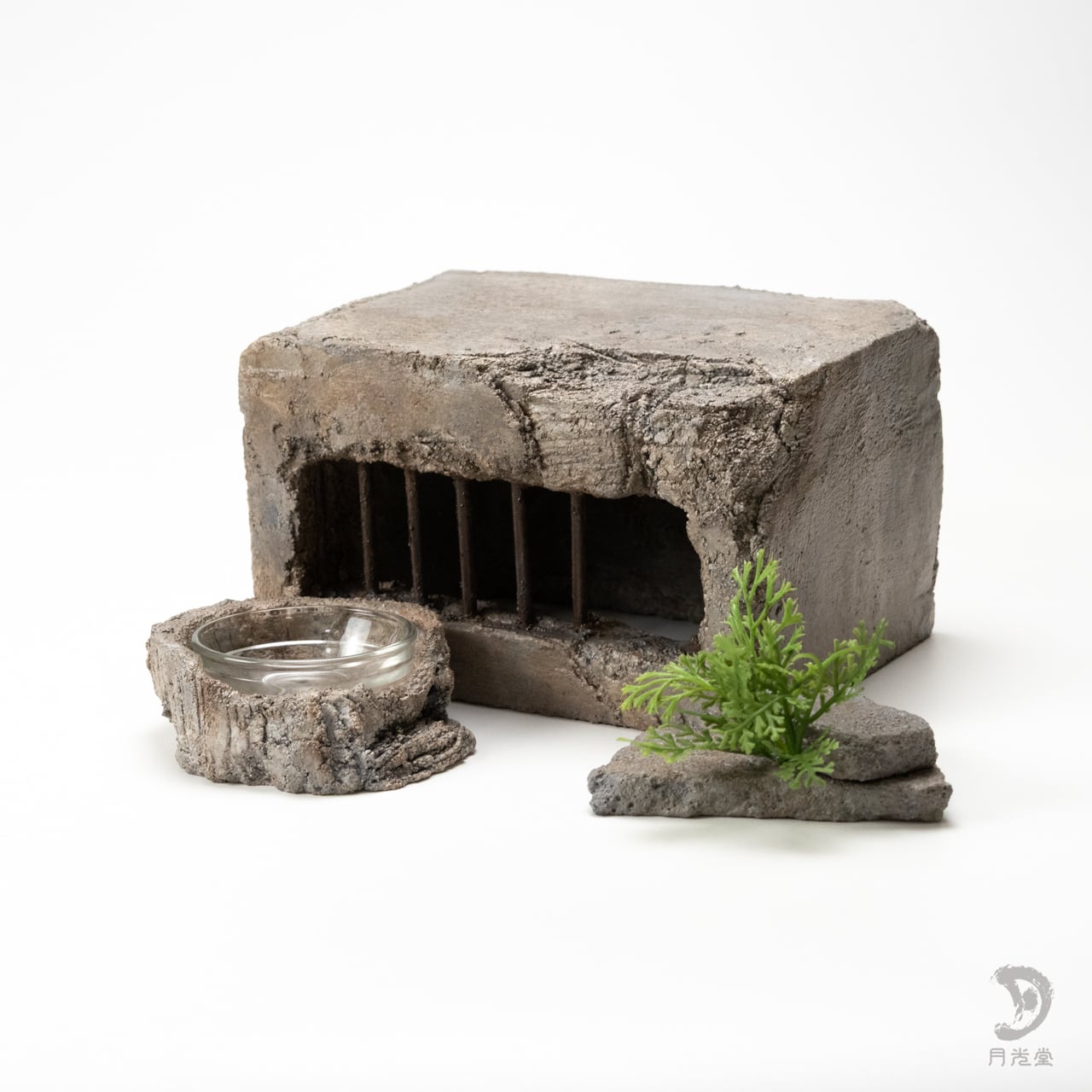 監獄シェルター ガレキ + 水入れセット 脱獄可」｜レプタイルボックス