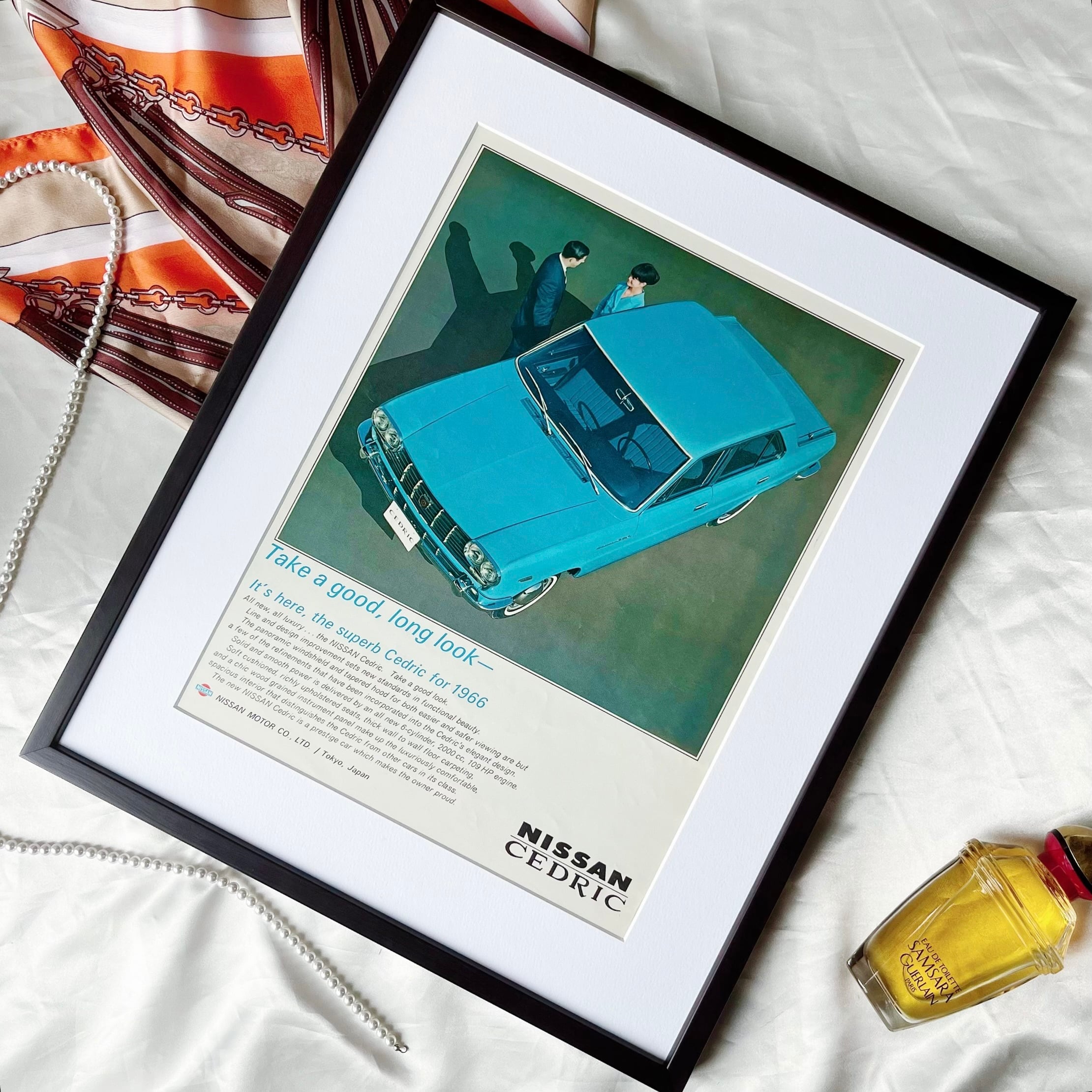 1972 広告＞NISSAN CEDRIC ポスター ヴィンテージ アートポスター