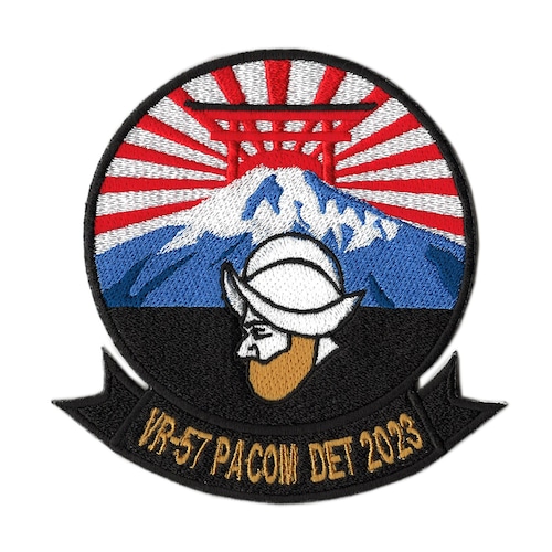 アメリカ海軍 U.S.NAVY 厚木航空基地 VR-57 PACOM DET 2023 ベルクロ付「燦吉 さんきち SANKICHI」