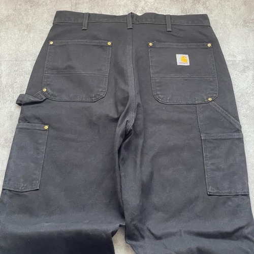 メキシコ製 ブラック ダブルニー Carhartt B01-M 34×36 詳細写真14