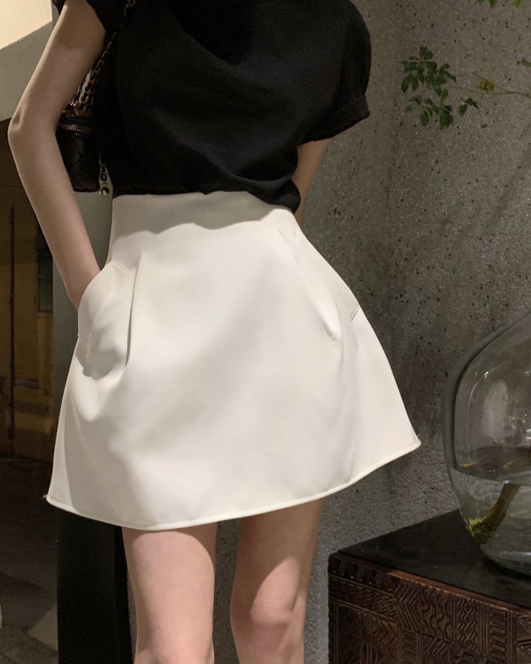 ショートAラインスカート l0309