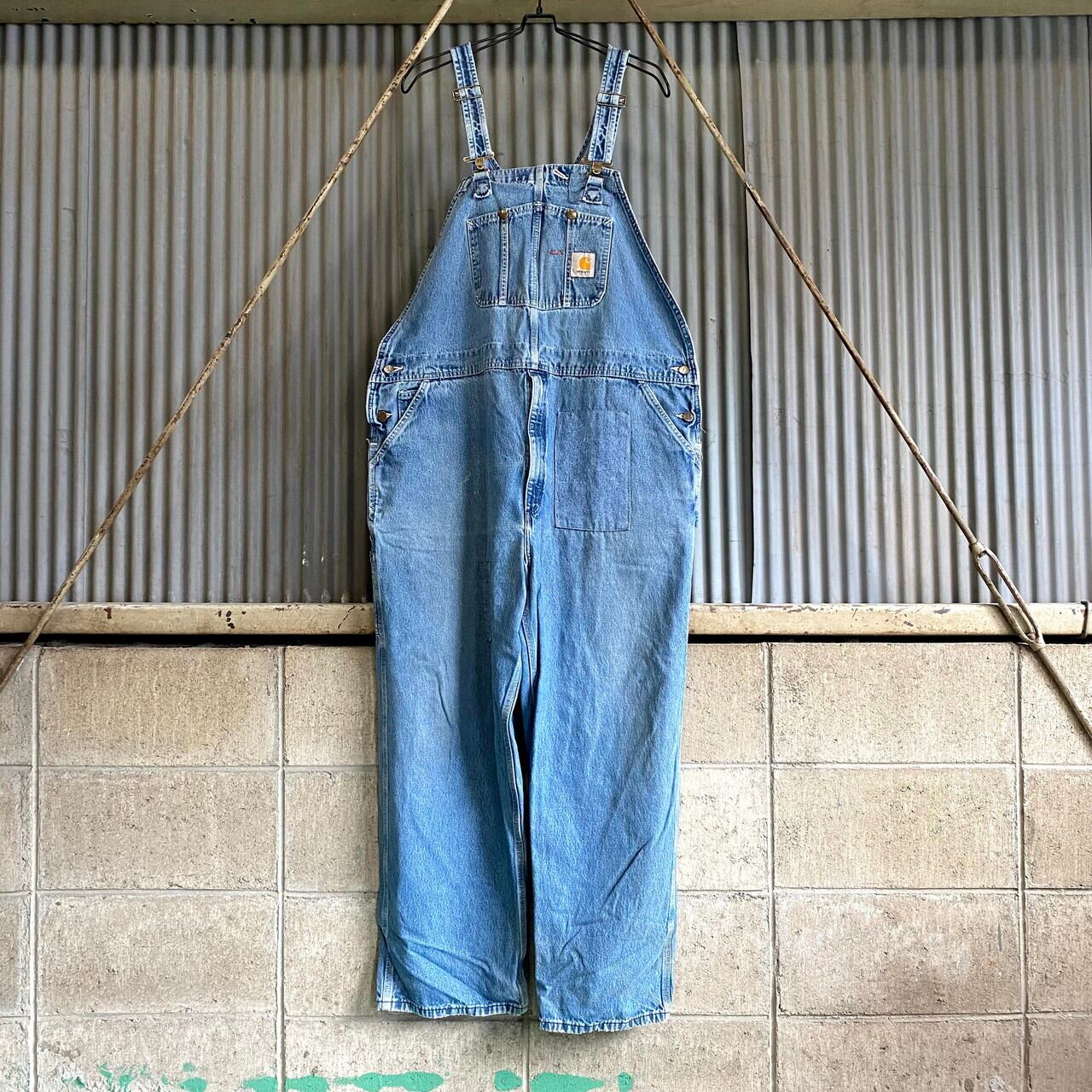 ビッグサイズ Carhartt カーハート デニム オーバーオール パッチ
