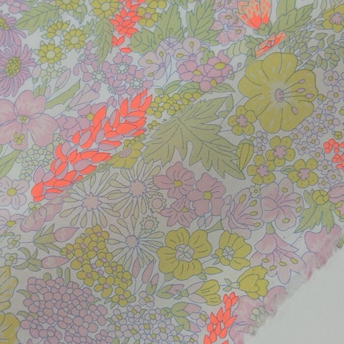 ◆輸入 リバティ LIBERTY タナローン Margaret Annie マーガレットアニー シトラスネオン 約130×50cm