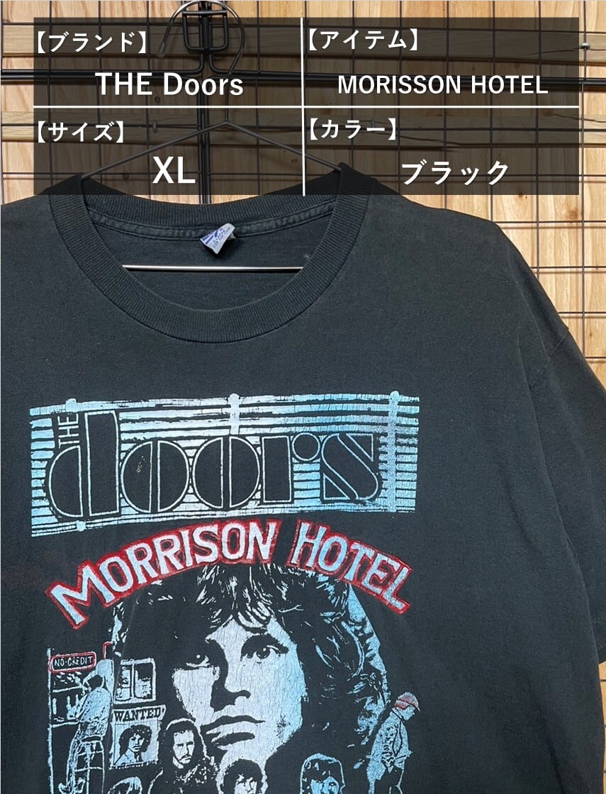 THE Doors ザ・ドアーズ MORISSON HOTEL ブラック XL バンドTシャツ ヴィンテージ MADE IN USA まわしタグ モリソンホテル JIM MORRION ジムモリソン シングルステッチ 古着 90年代 90s