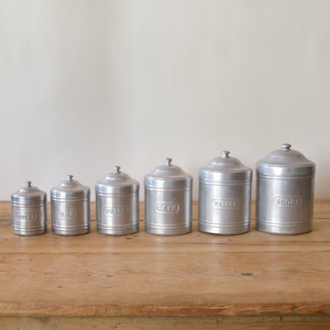 French Aluminum Canister 6P set / フレンチ アルミ キャニスター 6点セット / 2009SL-047