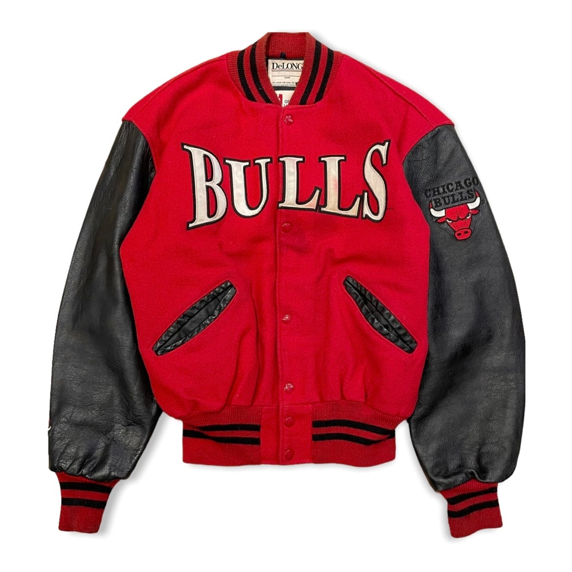 DeLONG レザースタジャン シカゴブルズ bulls NBA　USA製 XL