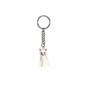 Alfred Fischer Keyring "Sitting Cat White" アルフレッド・フィッシャー キーホルダー