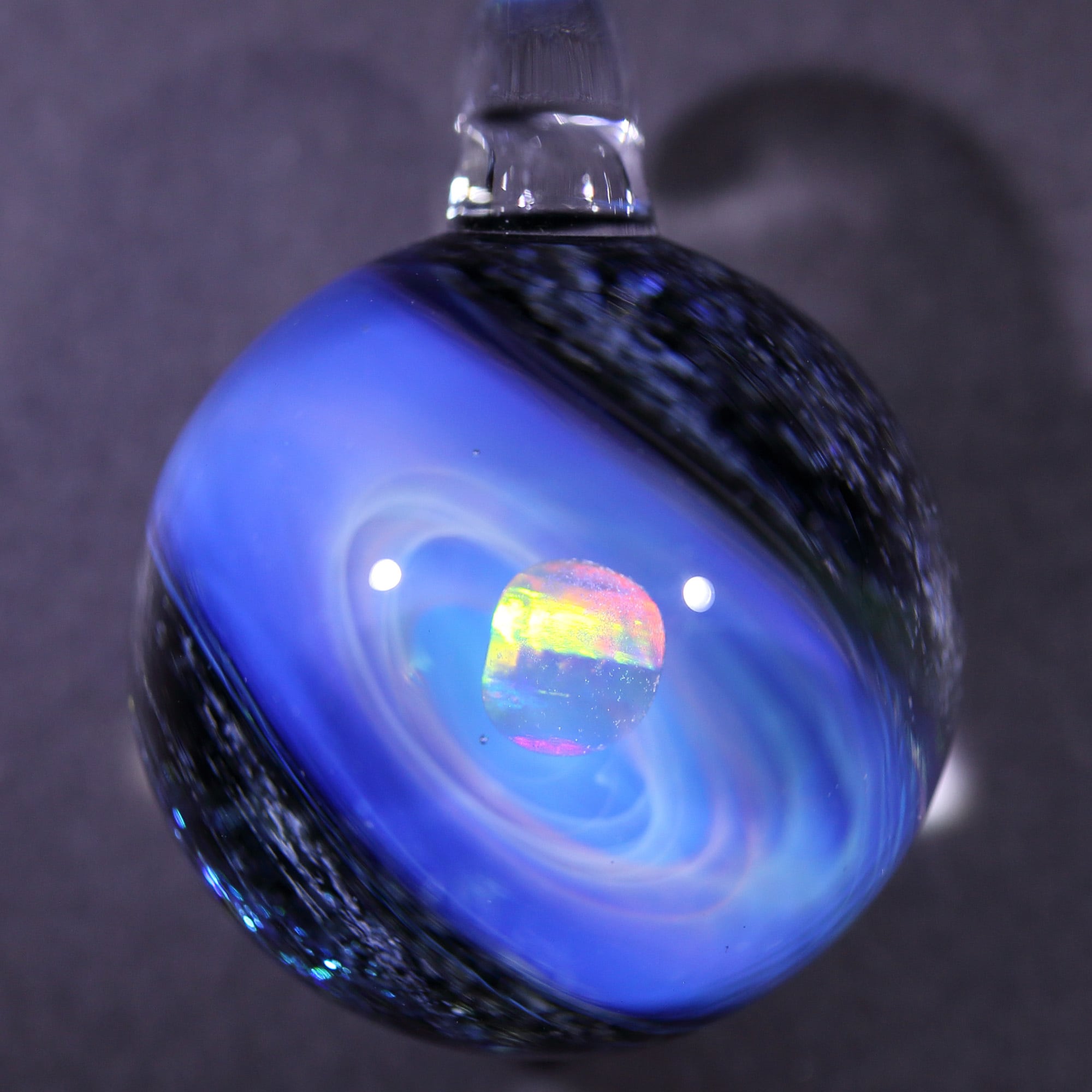 26mm Galaxy Glass Pendant 宇宙ガラスペンダント (螺旋状銀河） no