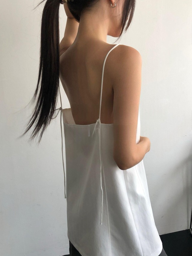 Back Ribbon Flare Camisole