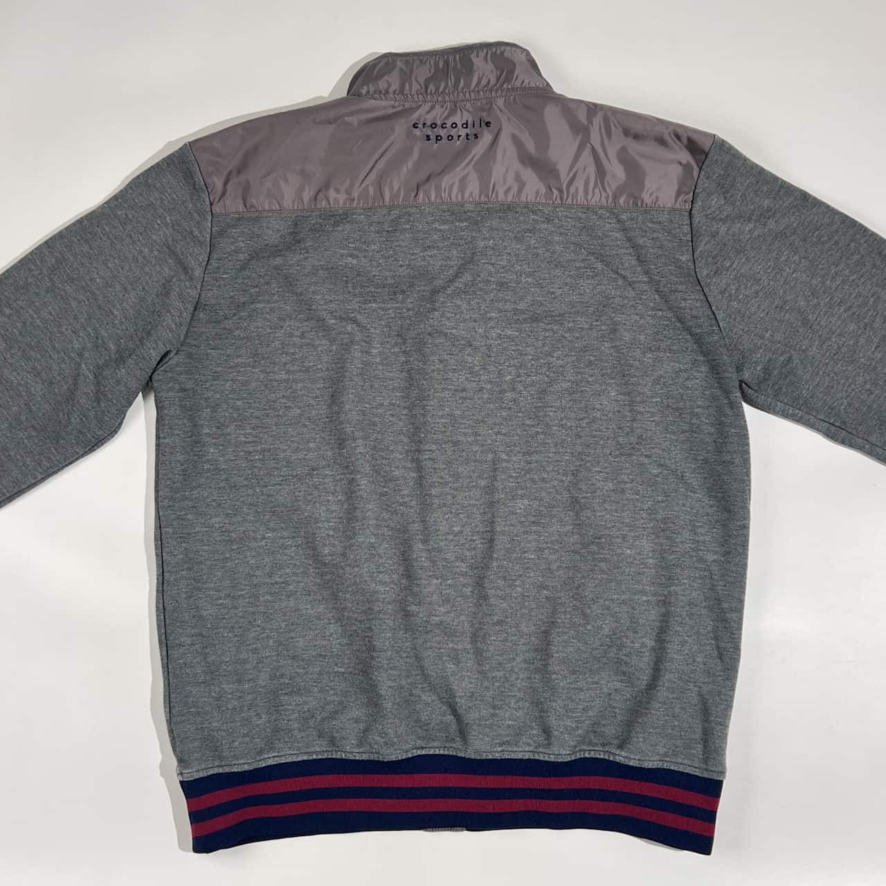 crocodile sports クロコダイル スポーツ 切替デザイン ジャケット ブルゾン L/グレー系 メンズ スタジャン風