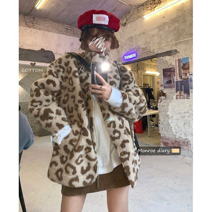レオパードプリント柄ウールジャケット レディースオータムウィンタールーズ 秋物 冬物 モンロー9840100417