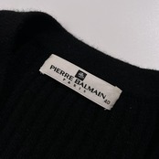 カシミヤ100% PIERRE BALMAIN ピエールバルマン ロング ニット カーディガン サイズ 40 /ブラック/レディース