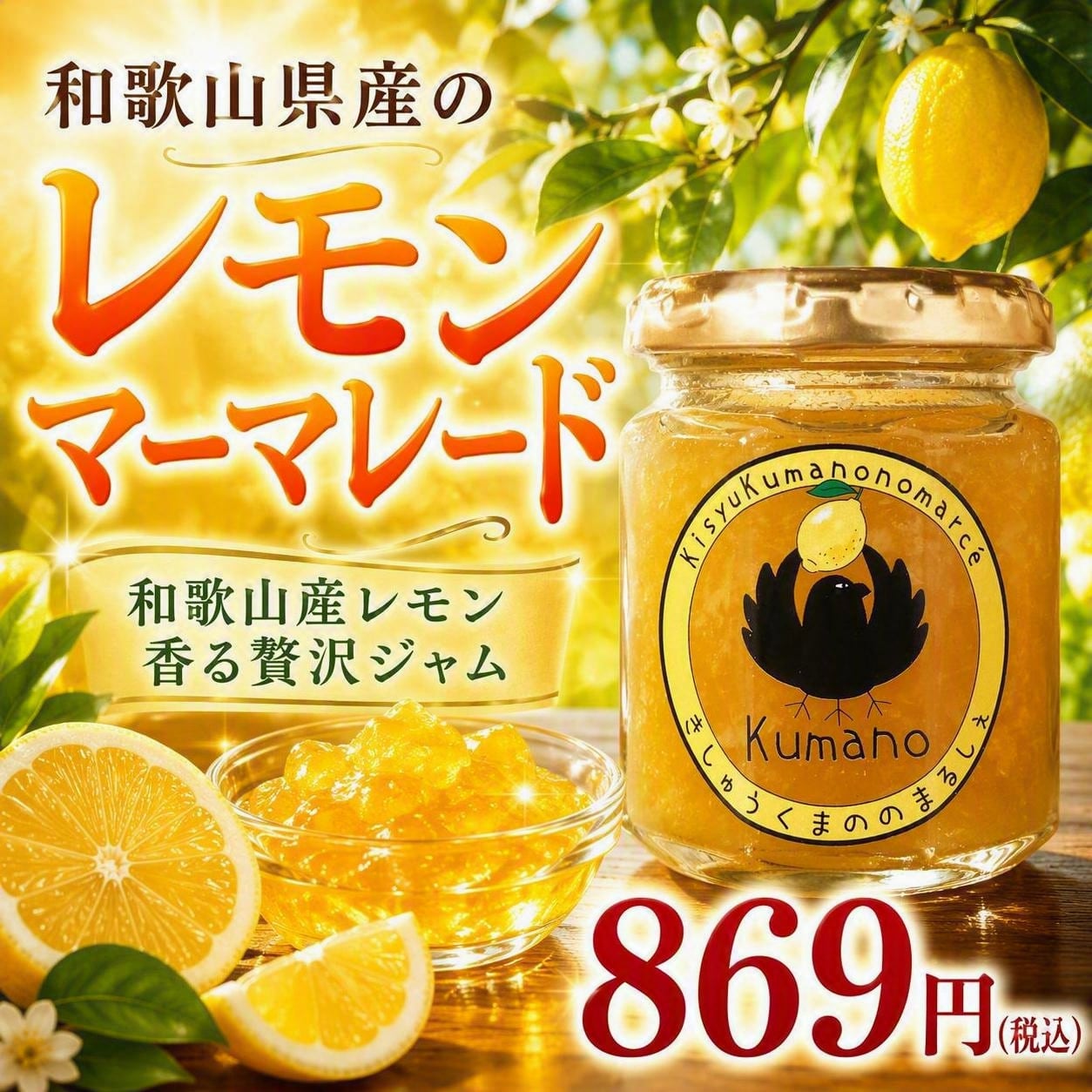 和歌山県産のレモンマーマレード | きしゅうくまののマルシェ